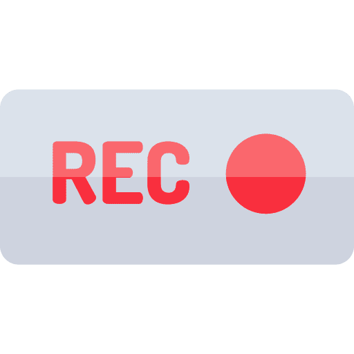 A recording button stands for compliance recording.