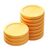 Two coin stacks represent financial Institutions.