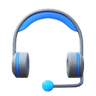 Headphone with mic is the contact center icon