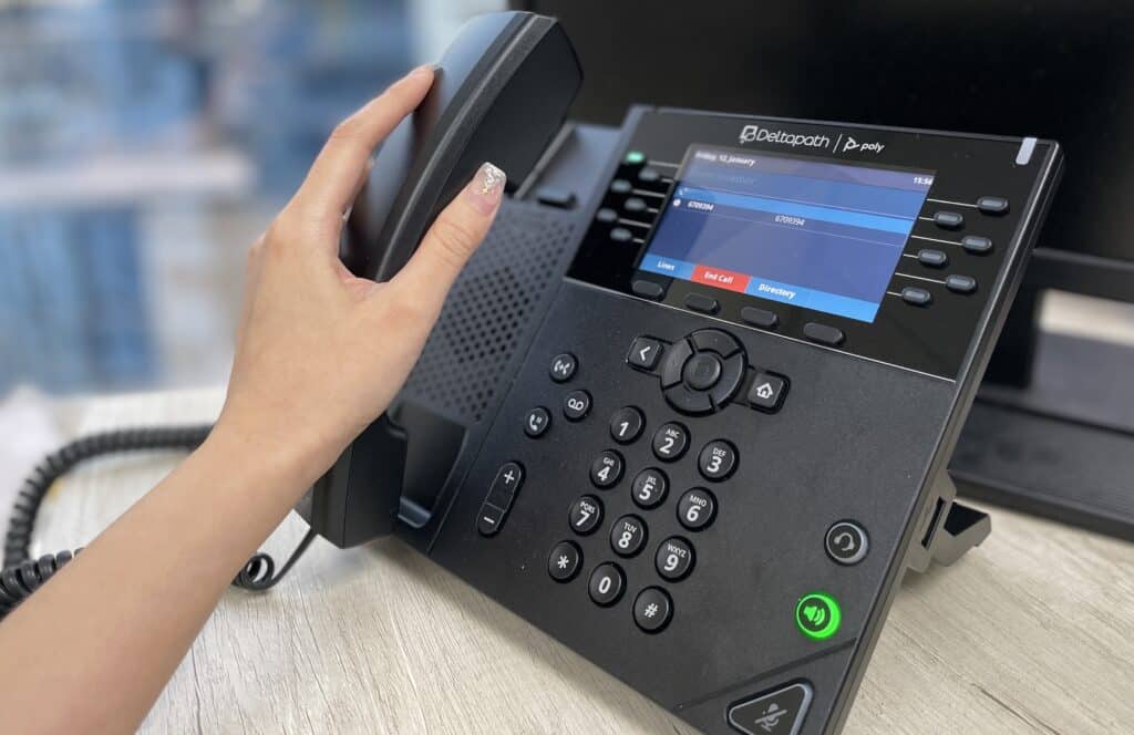Image of a small business phone number and system. | Deltapath