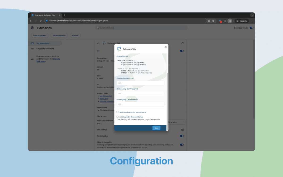 Configuring incoming call URL trigger for agent screen pops