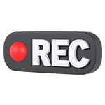 A recording button symbolizes Deltapath's call recording feature.